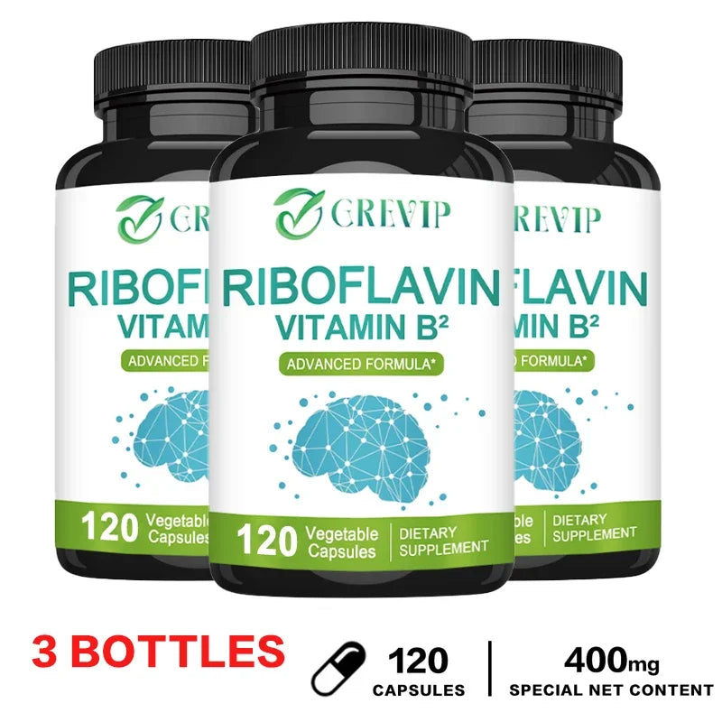 Vitamin B2( Riboflavin) 400mg - Energy, Skin and Cell Health, Nervous System Support
