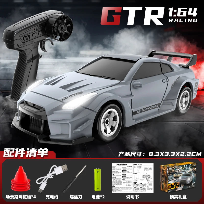 2.4G RC Drift Car 1/64 4WD Remote Control Car High Speed 15KM/H Drive Radio Controlled Mini Racing Car Model Boy Toy Gift