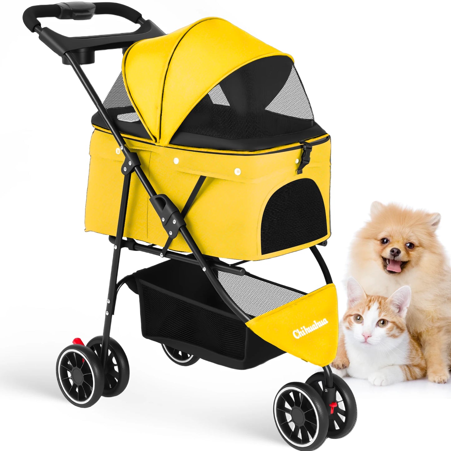 CHIHUAHUA Foldable Pet Stroller For Cats And Small Dogs Portable