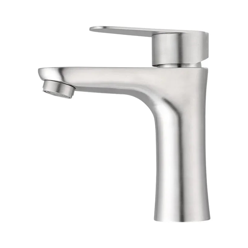 304 stainless steel hot and cold faucet, small waist shape lead-free health faucet, bathroom basin faucet