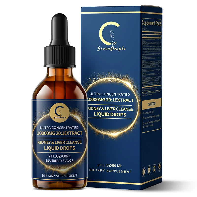 GP Greenpeople Kidney & Liver Cleanse Liquid Drop Milk Thistle & Artichoke Support Prostate and Bladder Health Liver Detox