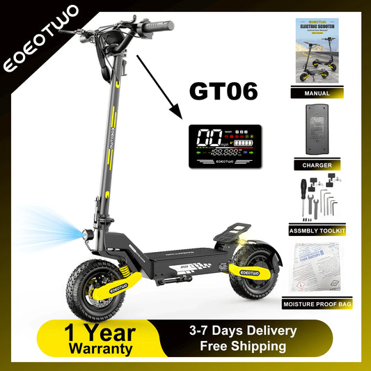 EOEOTWO 1200W Off Road Electric Scooter For Adults 48V