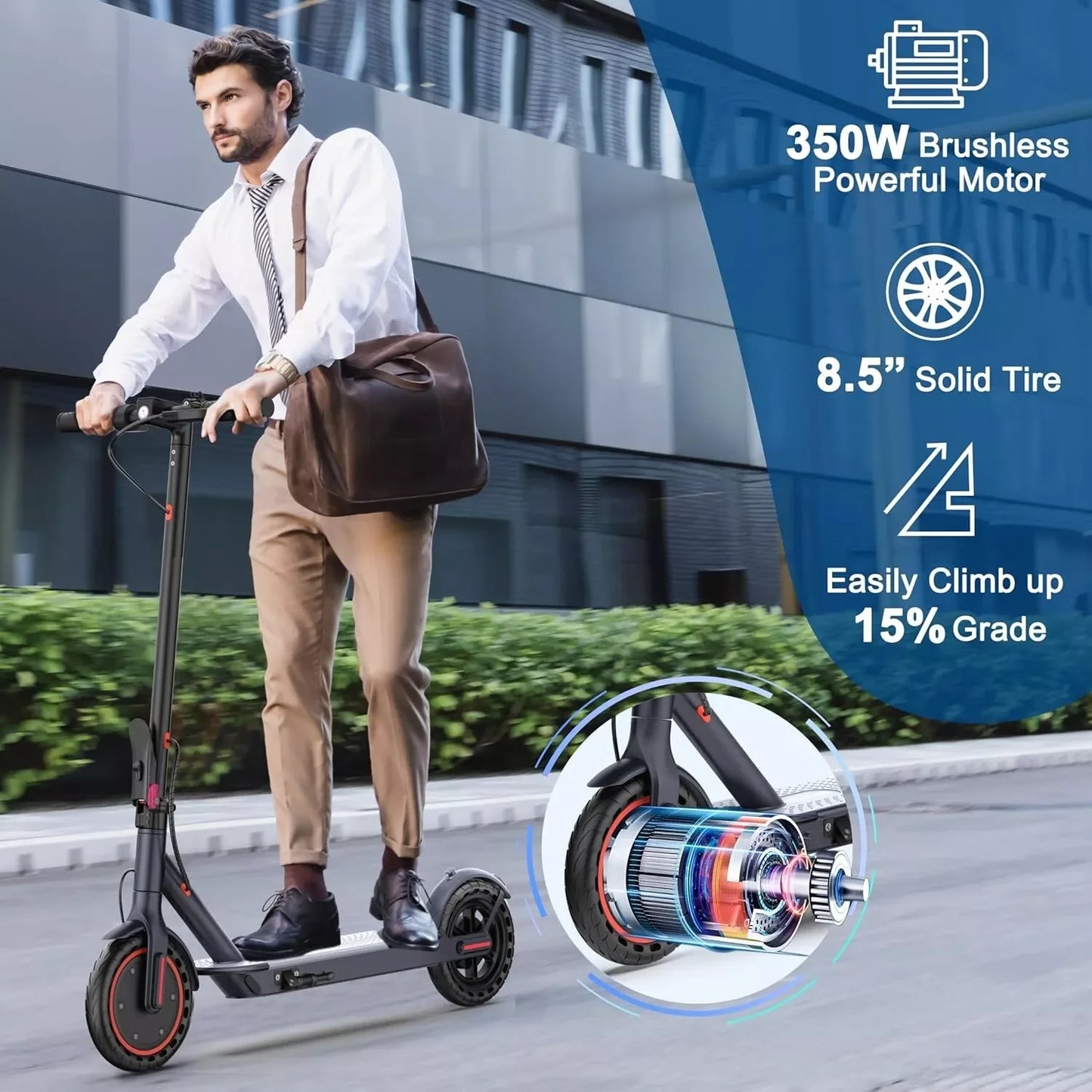 Ladped LP60 Electric Scooter 350W Folding 16Mile Range For Adult