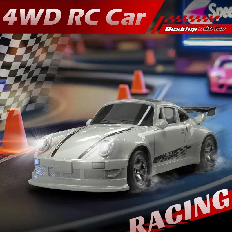TEMIKIDS 1/64 2.4G High Speed Drift Rc Car 4WD Remote Control Car Four Wheel Drive Radio Controlled Mini RTR Racing Model Boy To
