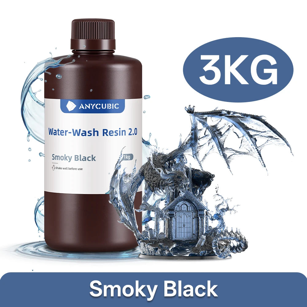 AnyCubic Waterwash Resin 2.0 High Precision Low Odor For LCD 3D Printer