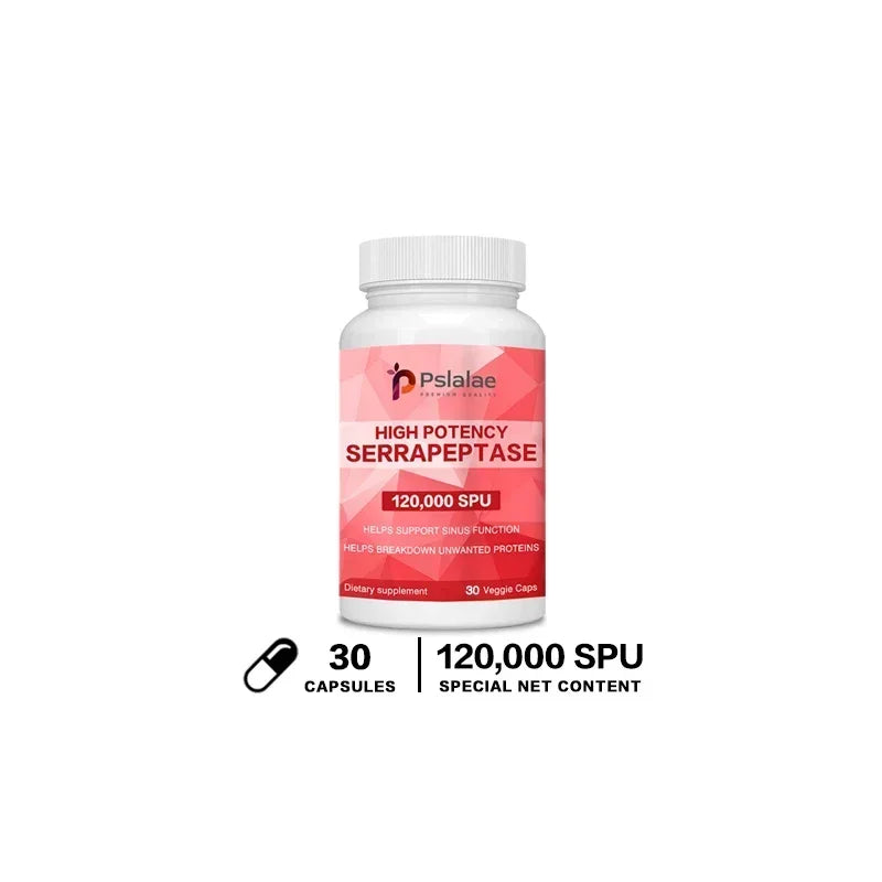 High Potency Serratiopeptidase Capsules - Supports Sinus Health and Airway Function ,and Improves Immunity Supplement