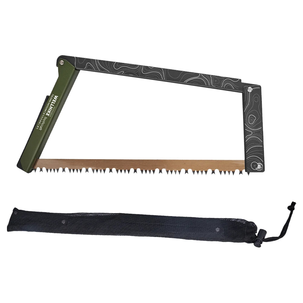 Folding Saw With Storage Bag Aluminum Alloy Camping Tool