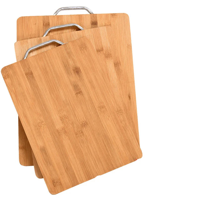 Thick Food Grade Bamboo Cutting Board with Handle, Health Classification Fruit Vegetable Chopping Block for Kitchen Cooking