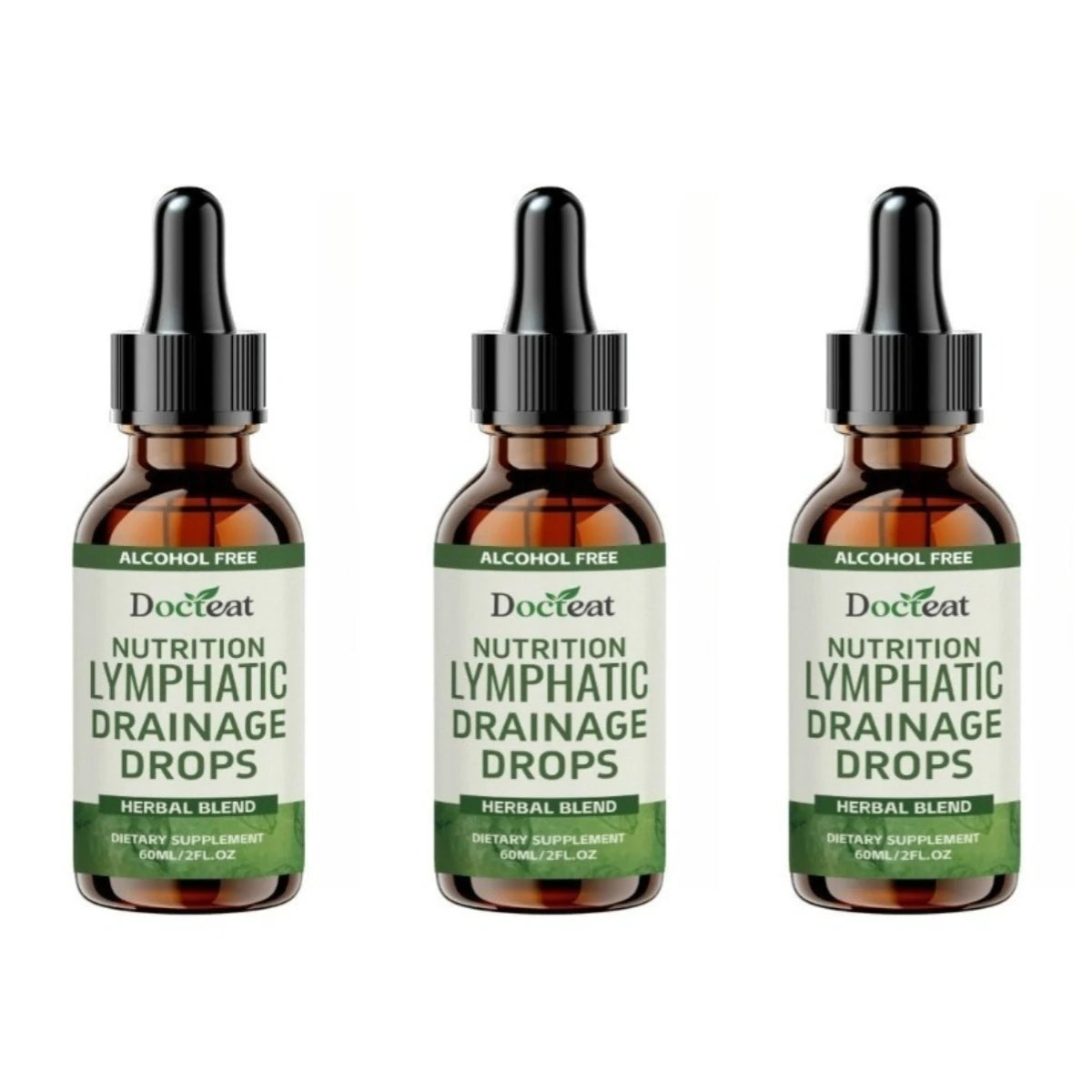 Lymphatic Drainage Drops 60ml Herbal Blend Supplement with Vitamin B12 Dandelion and Plantago Extract Support Lymphatic Health