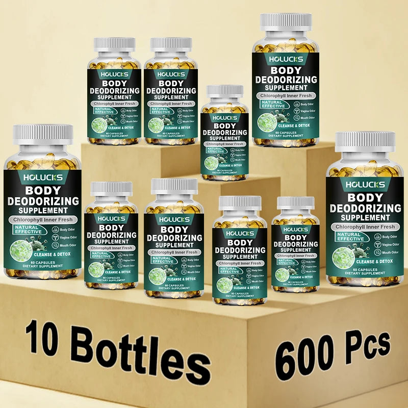 Chlorophyll Capsules Supplement, Body Deodorizing & Internal Cleanse, Support Digestion, Gut & Skin Health, Energy Boost