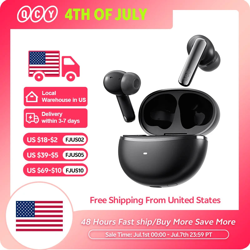 QCY HT18 Wireless Earphones Bluetooth 6.0 LDAC Hi Res Audio