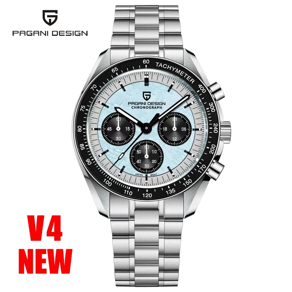 PAGANI DESIGN Luxury Quartz Chronograph Watch With Auto Date Sapphire