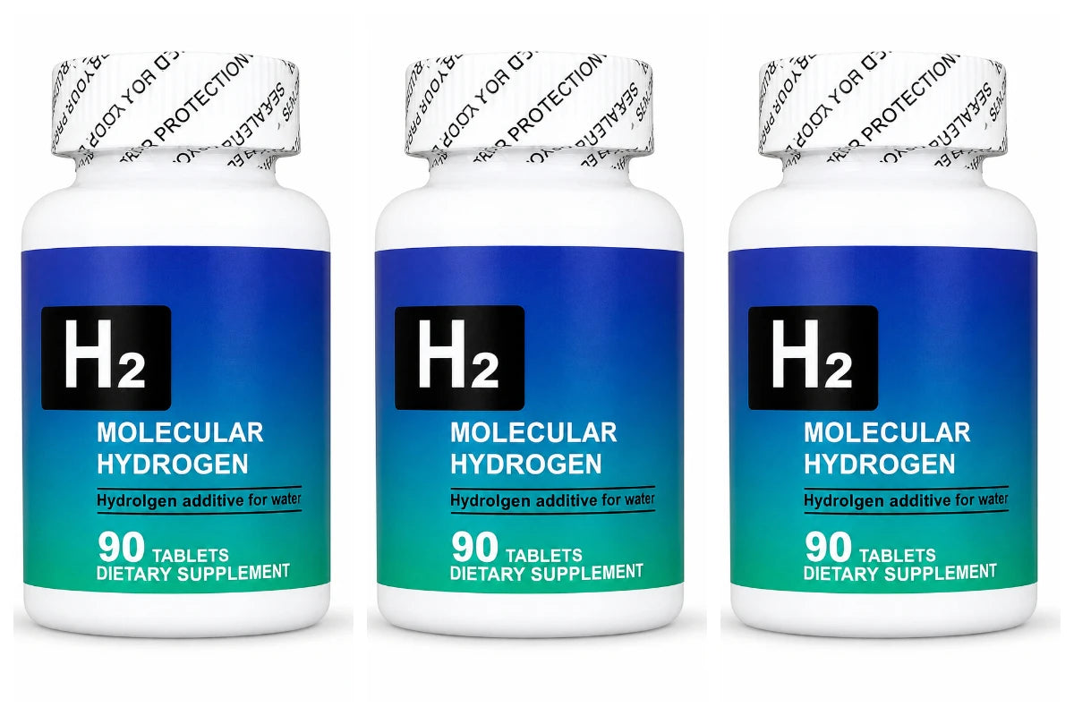 Molecular Hydrogen Tablets H2 Magnesium 80mg Antioxidant Energy Brain Health Unflavored Non GMO 90 Tablets Dietary Supplement