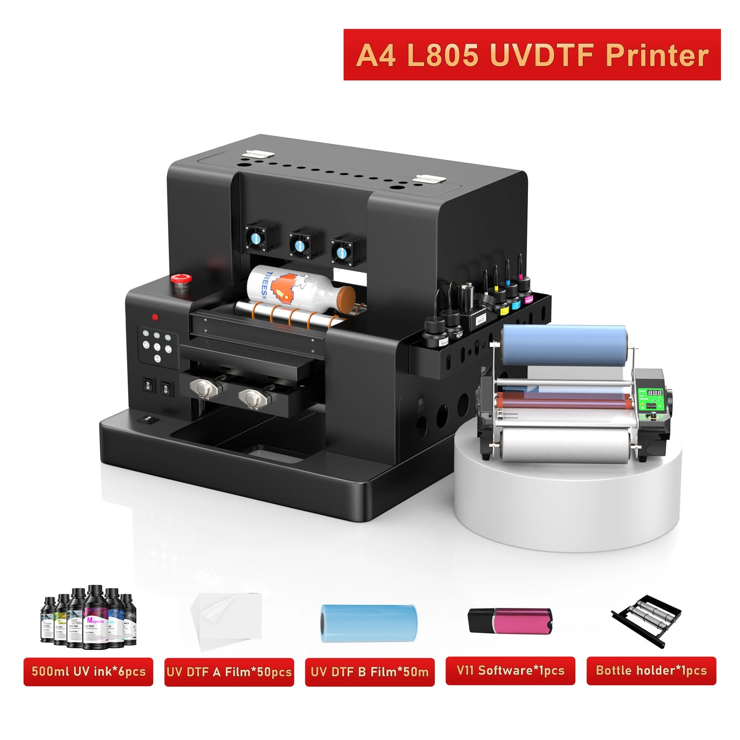 Miflame XP600 UV Flatbed Printer For Metal Wood Acrylic DTF