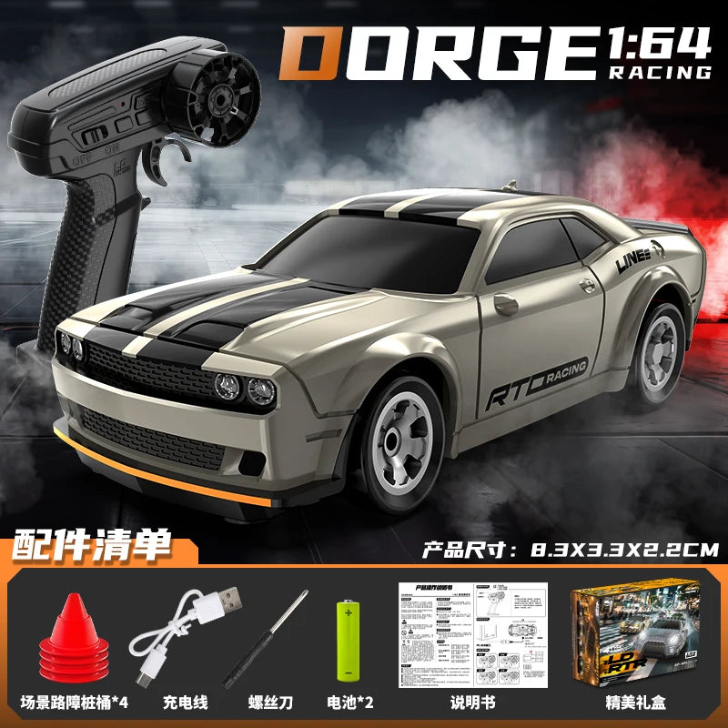 2.4G RC Drift Car 1/64 4WD Remote Control Car High Speed 15KM/H Drive Radio Controlled Mini Racing Car Model Boy Toy Gift