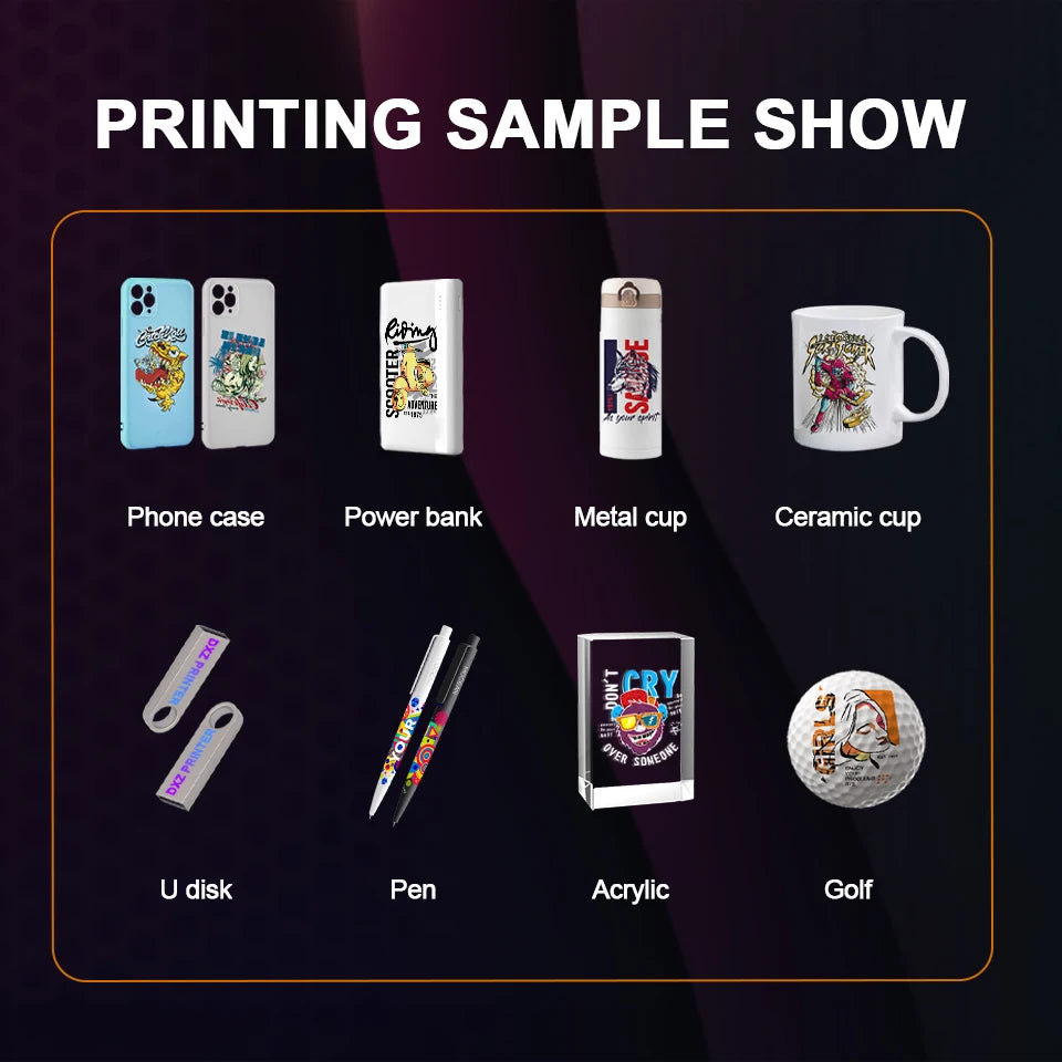 Miflame XP600 UV Flatbed Printer For Metal Wood Acrylic DTF