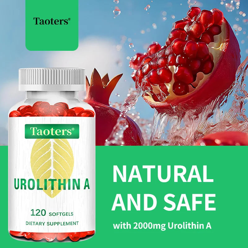 Antioxidant Supplement with Urolithin A - Natural Pomegranate Capsules for Heart Health Joint Support for Men and Women