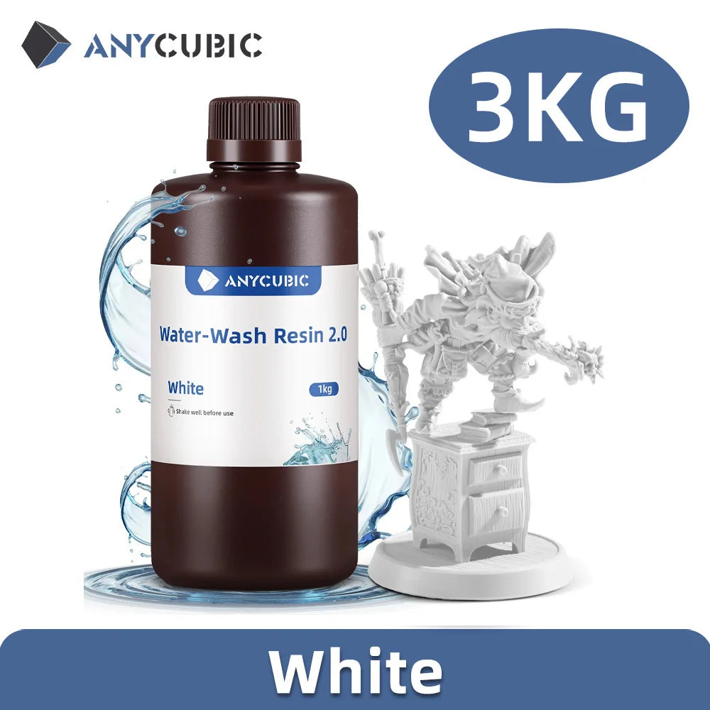 AnyCubic Waterwash Resin 2.0 High Precision Low Odor For LCD 3D Printer