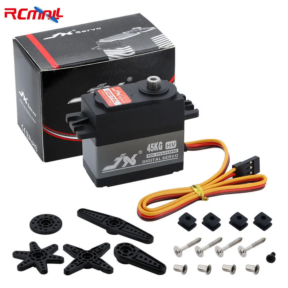 JX Servo 8.4V 45KG High Torque Metal Gear Digital Servo Robotic Servos for RC Car Robot Airplane Drone PDI-HV6245MG
