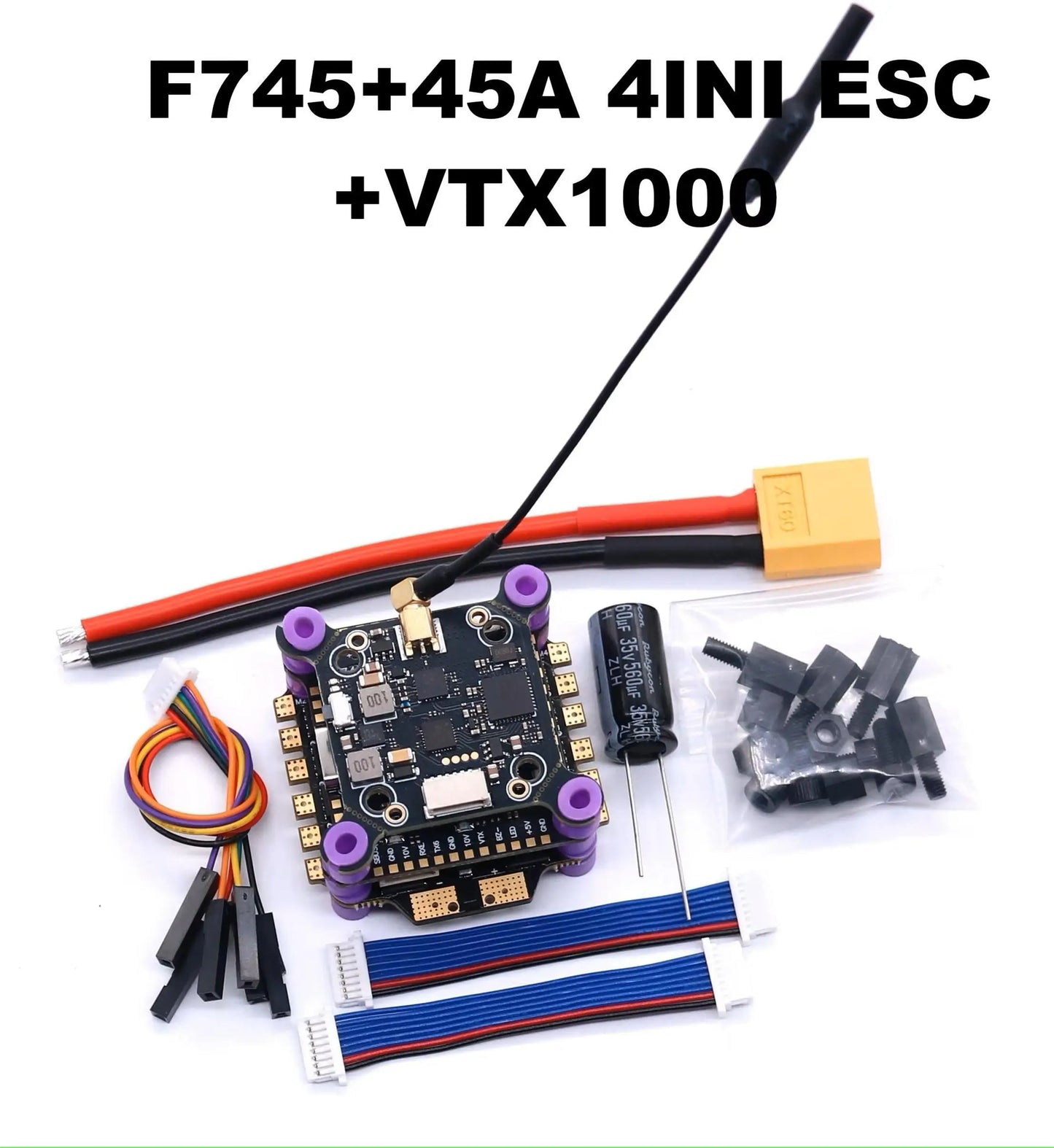 Happy F745 V2 Flight Control 45A/60A 4INI ESC VTX1000 Video 1080P Camera INAV Betaflight Flight Controller RC Drone FPV Racing