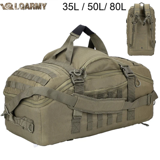 LQARMY Outdoor Mountaineering Bag Molle Tactical Backpack Hiking Camping Travel