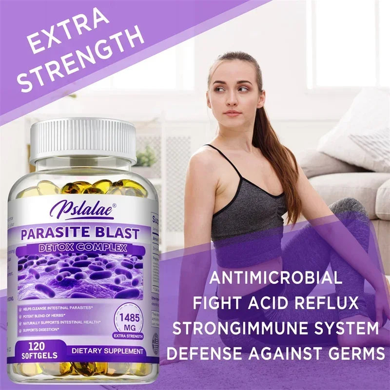 Parasite Blast Detox Complex - Promote Digestive Health, Eliminate Parasites, Detoxify The Intestines, and Enhance Immunity