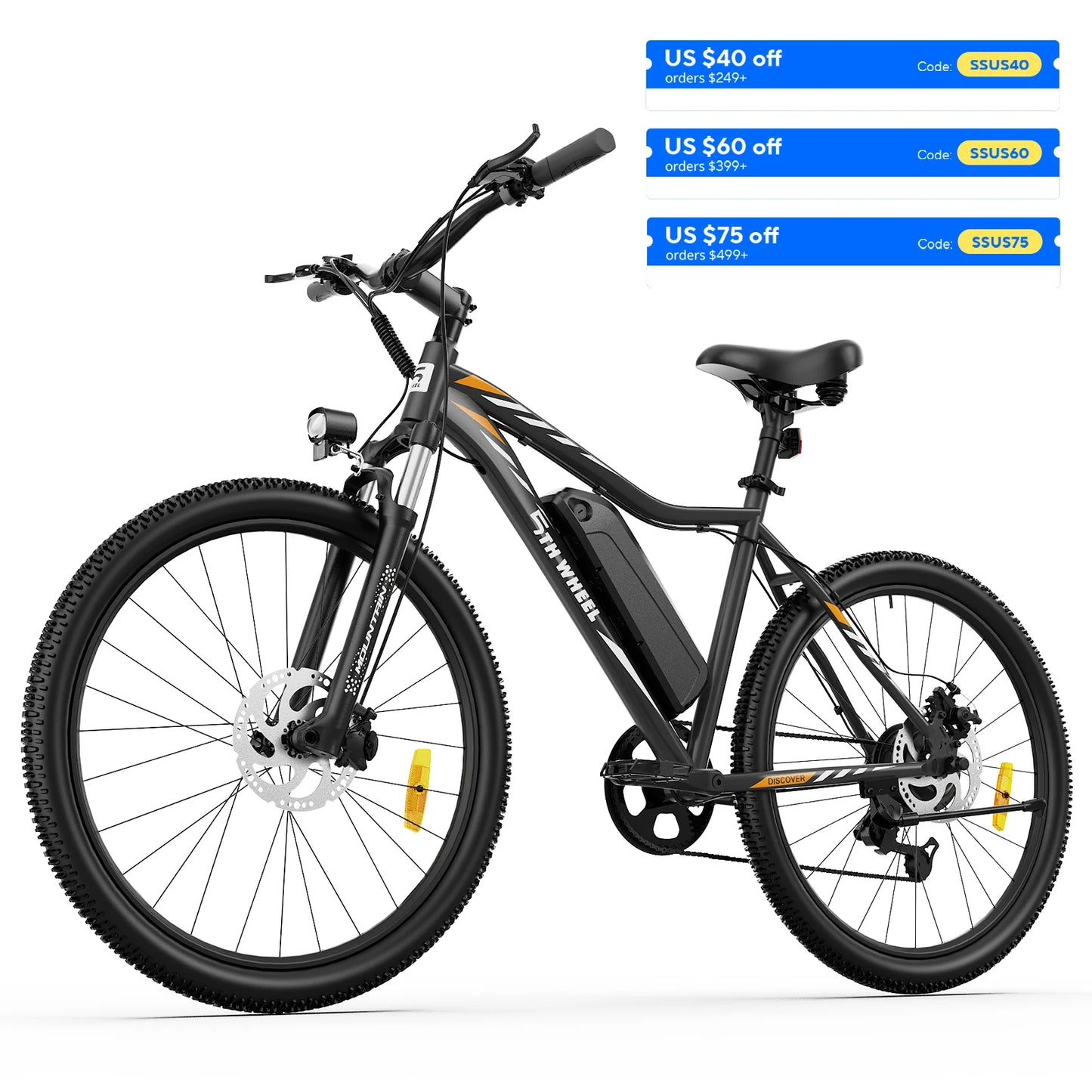 5th Wheel AB17 Electric Bike With 700W Peak Motor Suspension