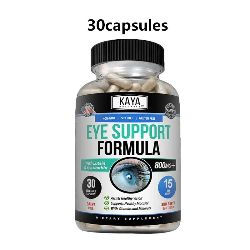 Eye Support Capsules, Lutein, Bilberry - Improve Vision Health, Macula, Healthy Macula, Blue Light & Eye Fatigue Relief