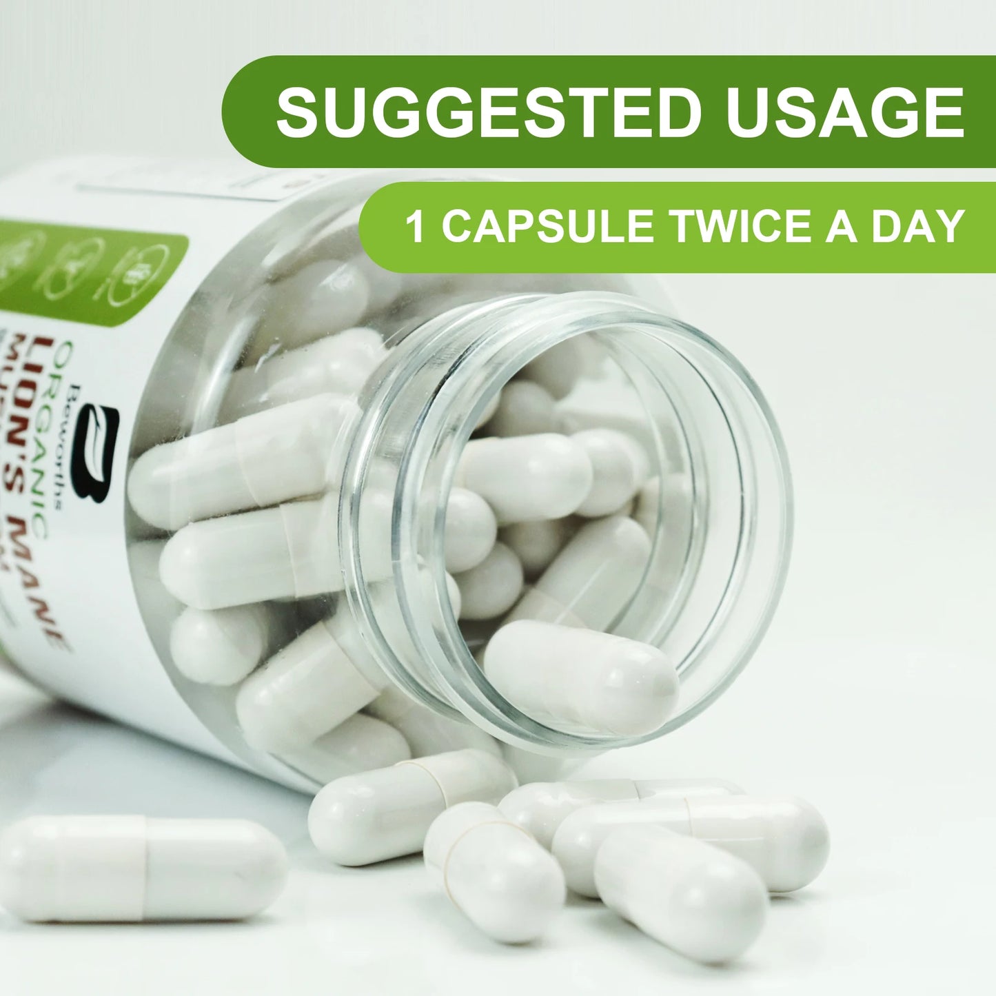 Beworths Lion's Mane Cordyceps Sinensis Mushroom Capsule For Memory Cognition