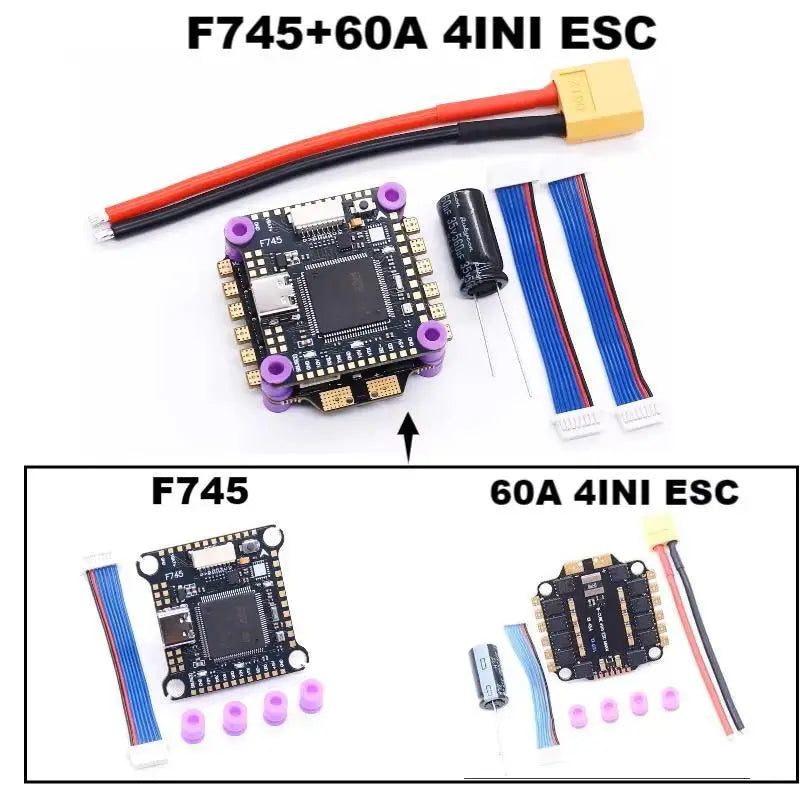 Happy F745 V2 Flight Control 45A/60A 4INI ESC VTX1000 Video 1080P Camera INAV Betaflight Flight Controller RC Drone FPV Racing