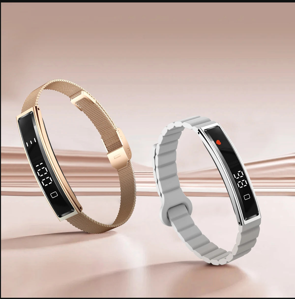 Fashion B3 Lady Smart Bracelet Health Heart Rate Sleep Pressure Monitoring Light Touch Sports Fitness Tracker Wristwatch Women