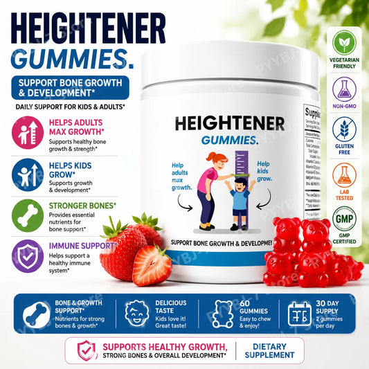 Calcium Vitamin D Gummies for Kids Adults Bone Health Support with Magnesium Zinc Vitamin C K2 Heightener Daily Supplement