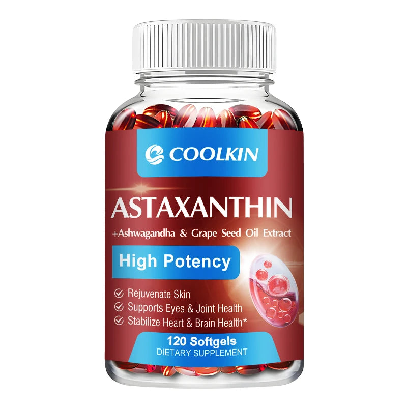 Astaxanthin - Promotes Cardiovascular Health, Speeds Up Metabolism, Supports Eye, Joint and Skin Health