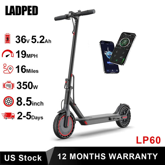 Ladped LP60 Electric Scooter 350W Folding 16Mile Range For Adult