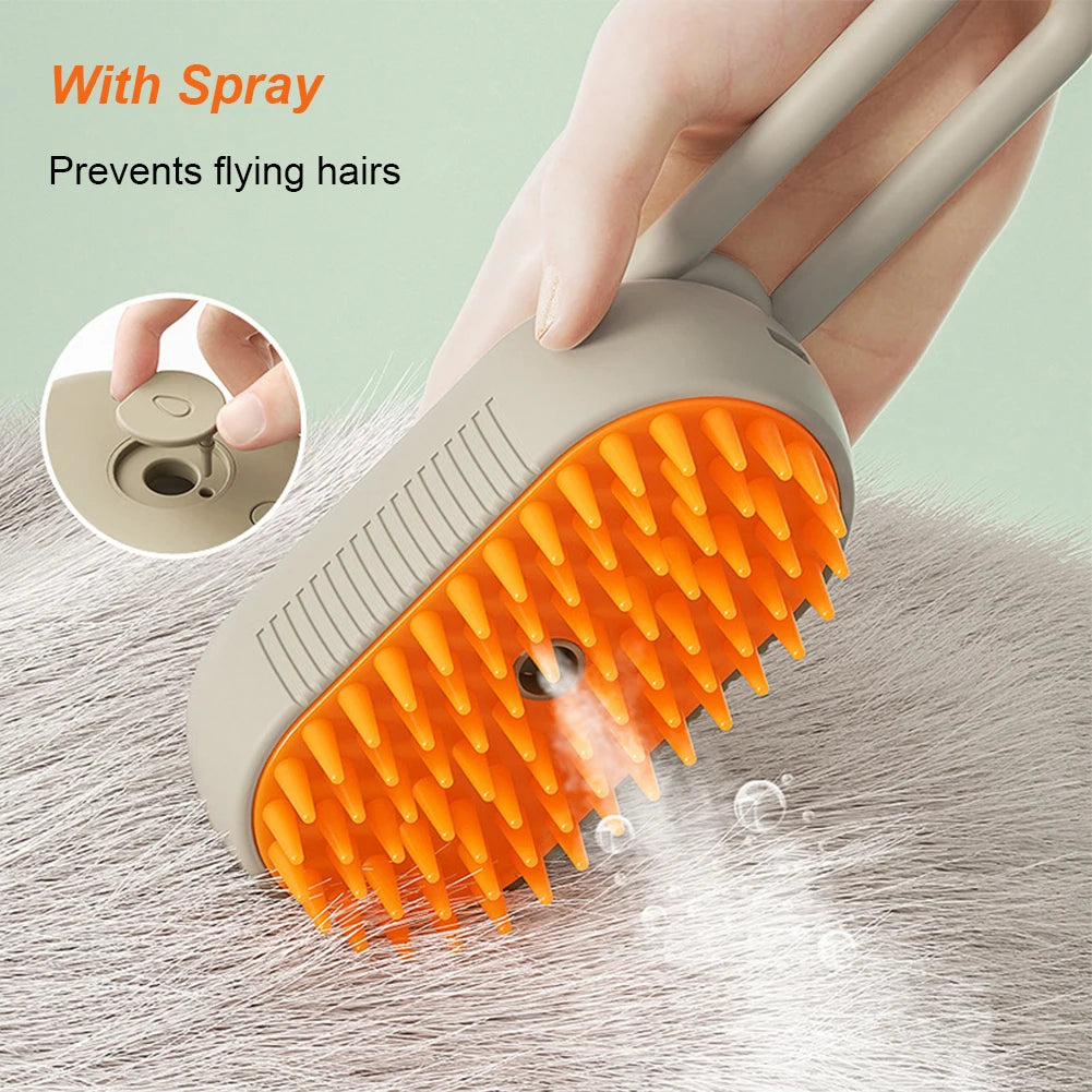3 In 1 USB Rechargeable Pet Grooming Brush With WaterSpray