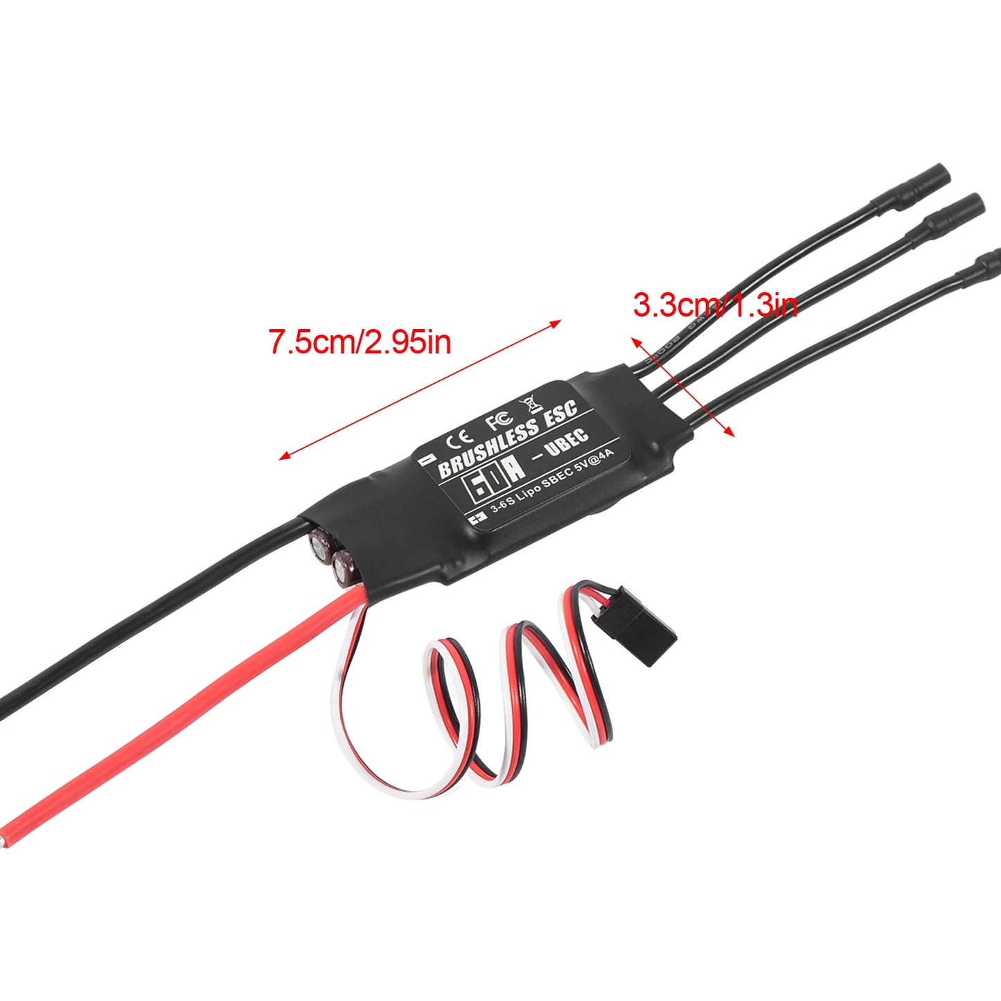 Aneegfpv 20/30/40/50/60/80A 2-6S Brushless ESC 2-4A/5V BEC For Aircraft FixedWing Multi-axis Drone