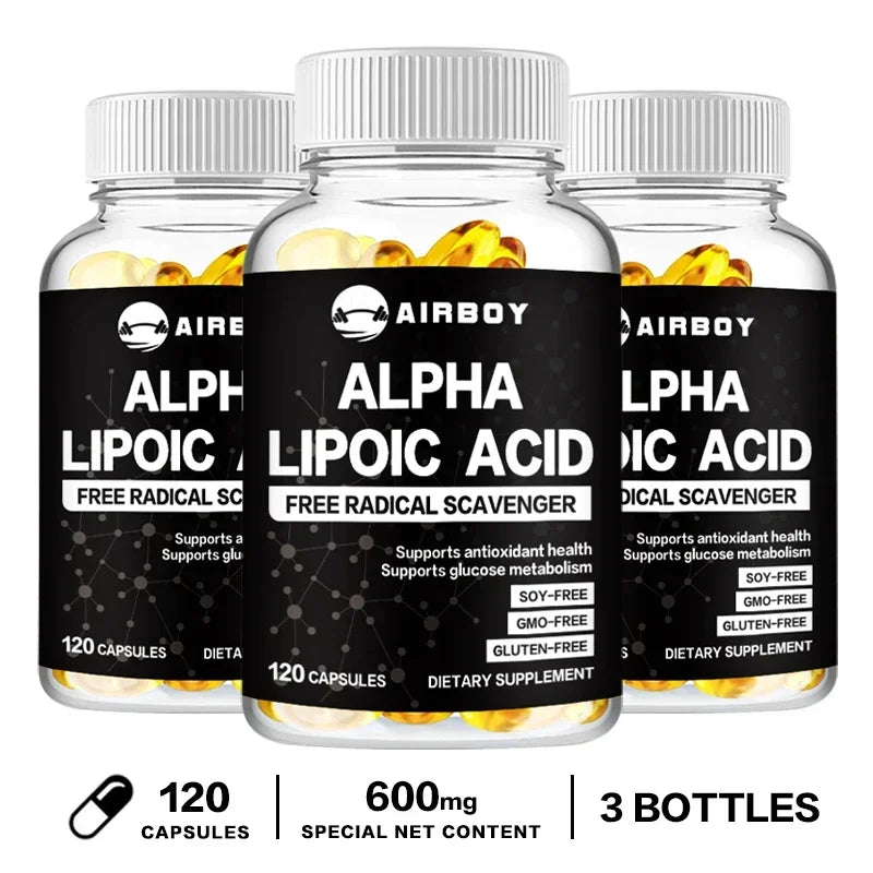 Alpha Lipoic Acid Softgels - Supports Nervous System Health, Powerful Antioxidant, Promotes Metabolism, Healthy Aging