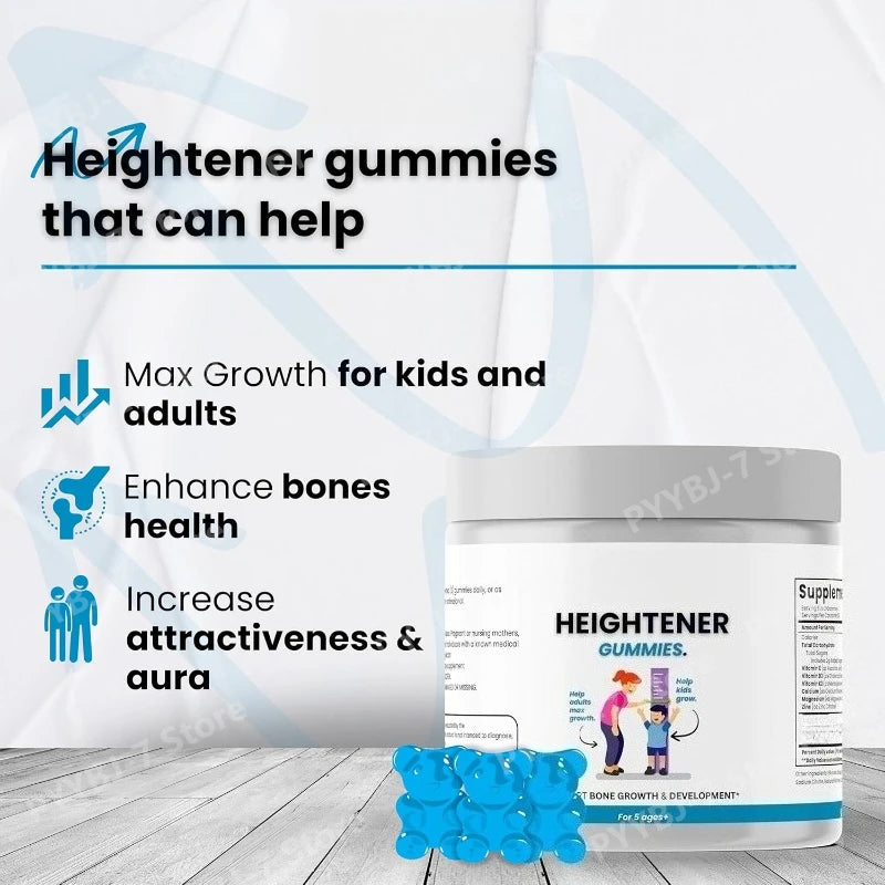 Calcium Vitamin D Gummies for Kids Adults Bone Health Support with Magnesium Zinc Vitamin C K2 Heightener Daily Supplement