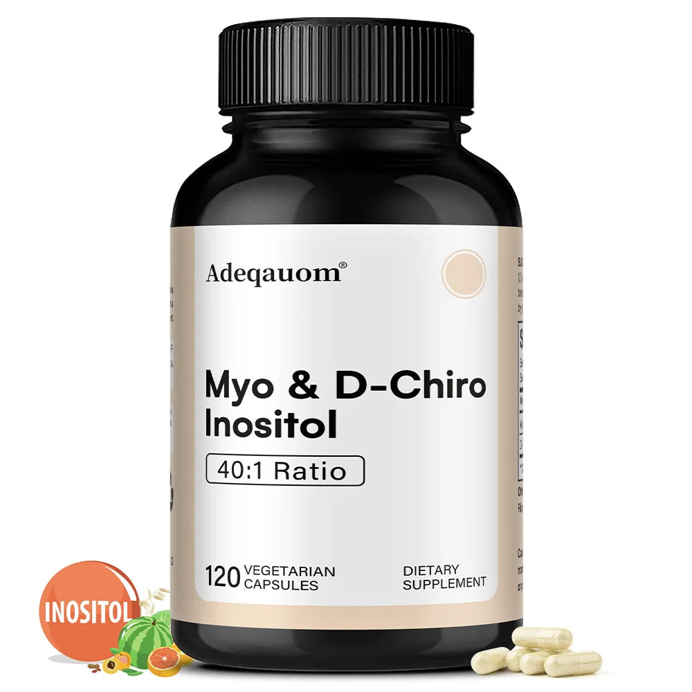 Myo-Inositol & D-Chiro Inositol Capsules - Supports Women’s Hormone Balance, Ovarian Health, Fertility & Cycle Wellness