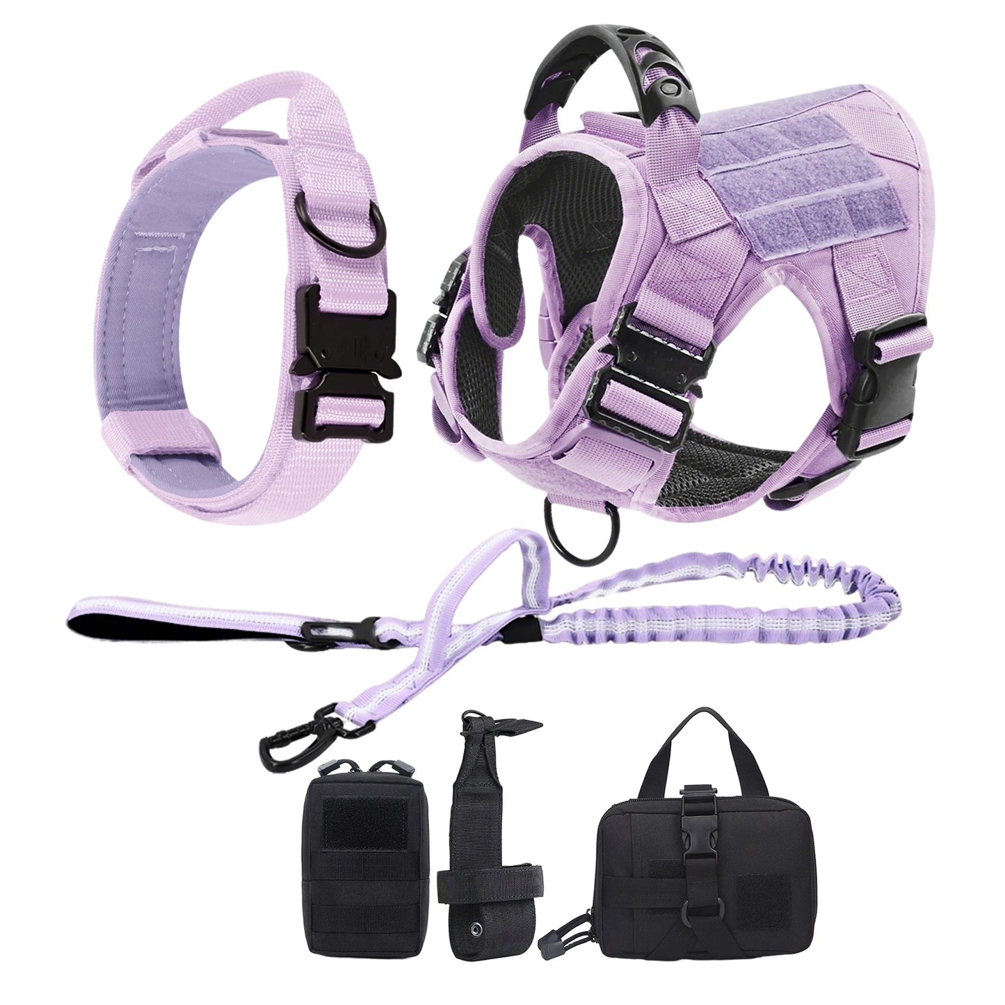 Camouflage Dog Harness Tactical Adjustable Leash For Large German Shepherds