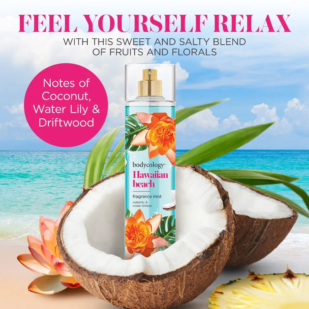 Hawaiian Beach Fragrance Body Mist Refreshing Scent For Women