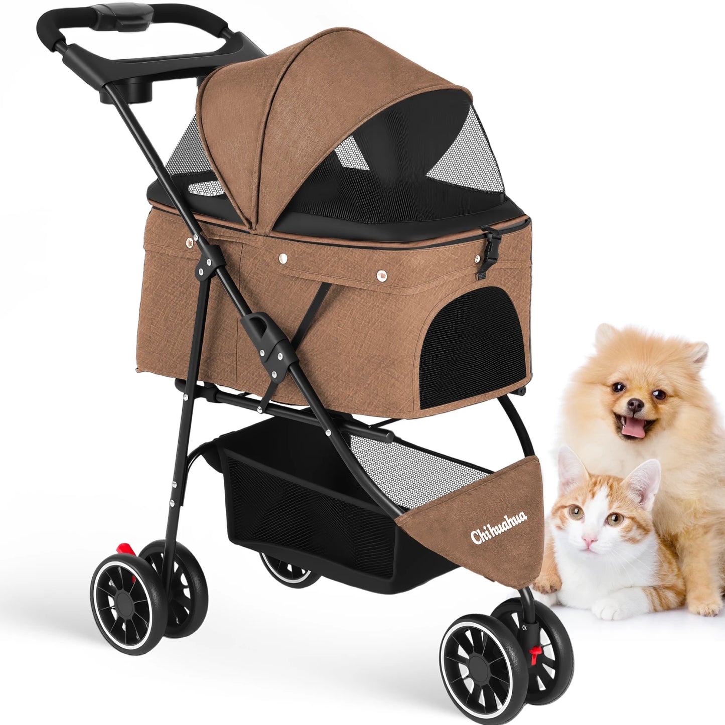CHIHUAHUA Foldable Pet Stroller For Cats And Small Dogs Portable