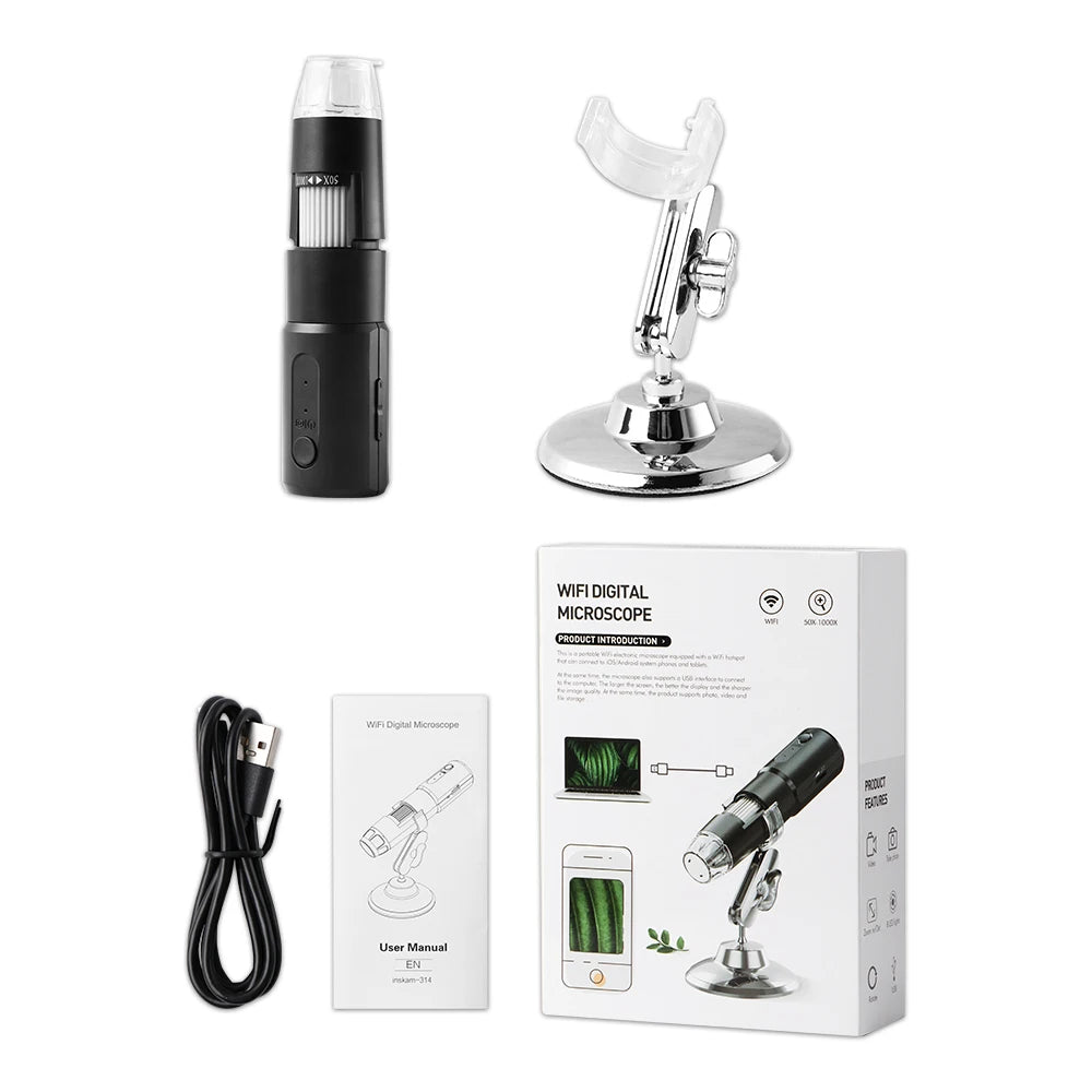 Wireless Dermatoscope Scalp Skin Analyzer Machine 1000X Body and Facial Analyzer Electronics Microscope Beauty Health Profession