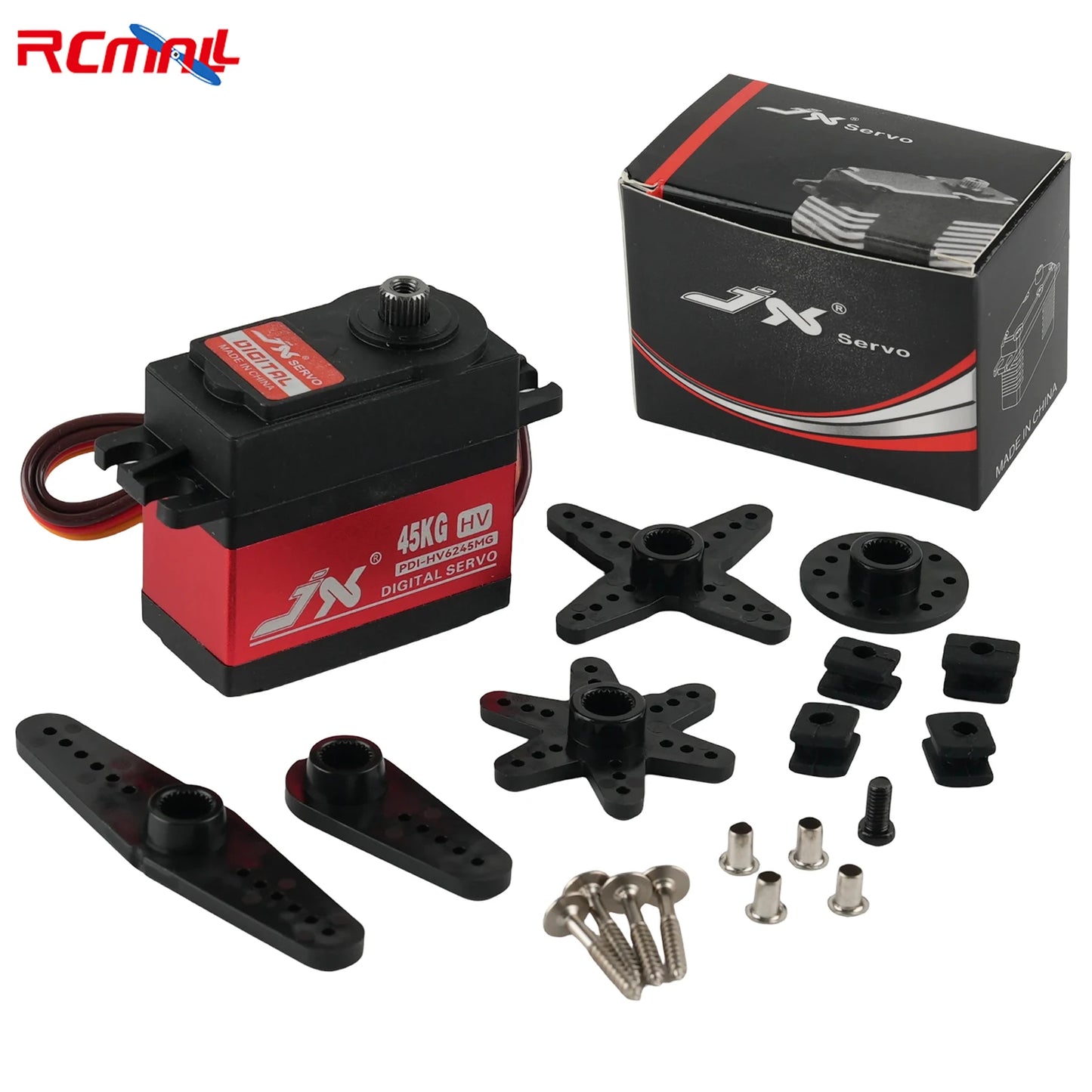 JX Servo 8.4V 45KG High Torque Metal Gear Digital Servo Robotic Servos for RC Car Robot Airplane Drone PDI-HV6245MG