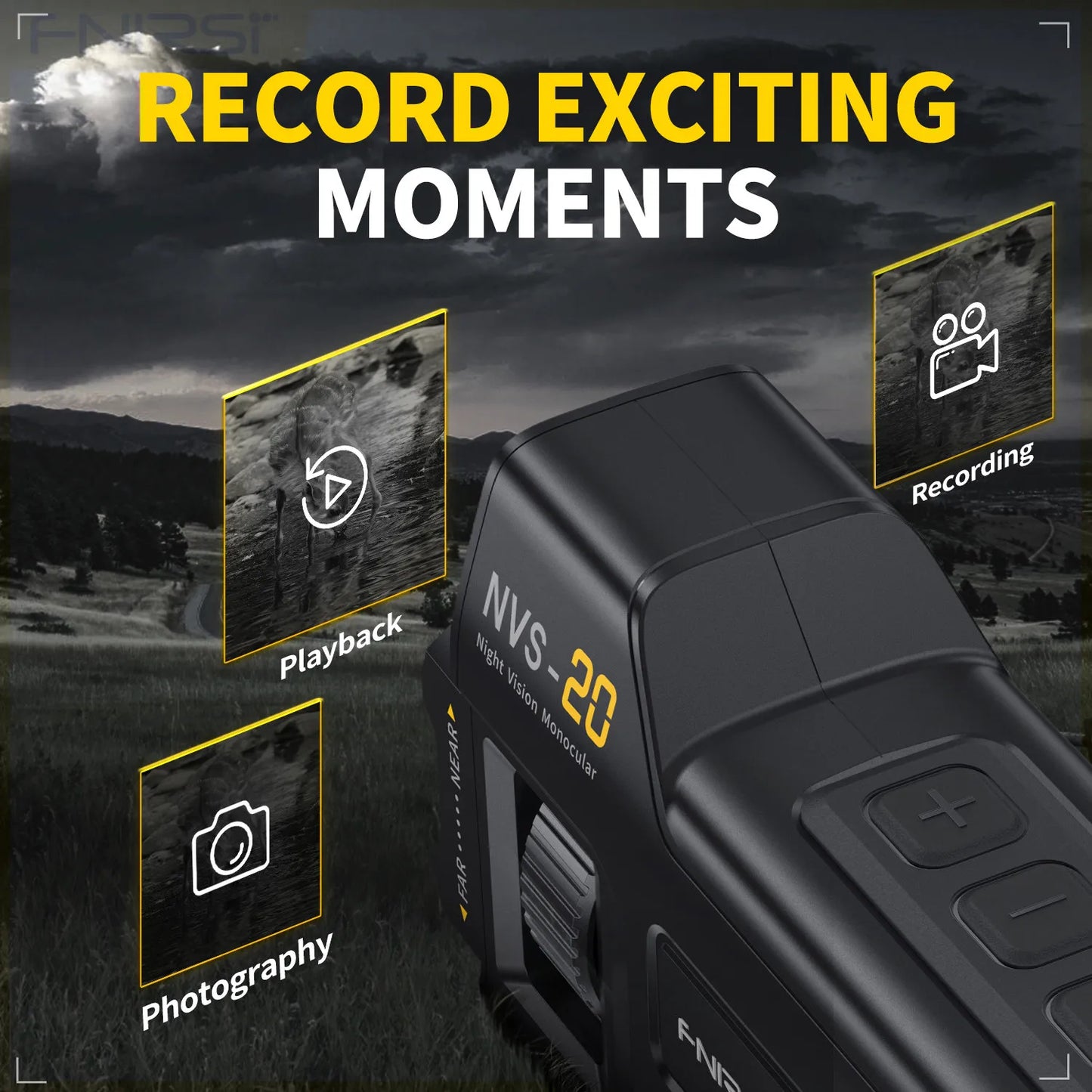 FNIRSI NVS20 4K HD Night Vision Monocular With 6X Digital Zoom