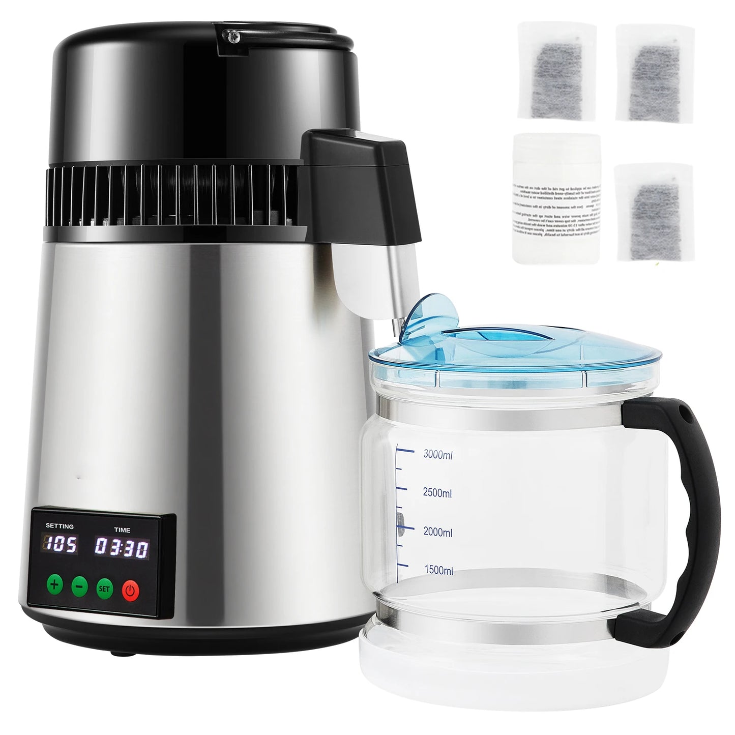 SucceBuy 4L Water Distiller Purifier With 1L/H Distilling