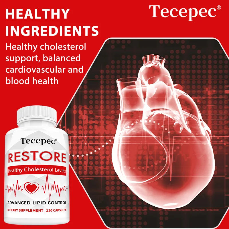 Cholesterol Support Capsules - Grape Seed Extract, Red Yeast Rice & Black pepper, Heart Health, Lipid Metabolism & Liver Care