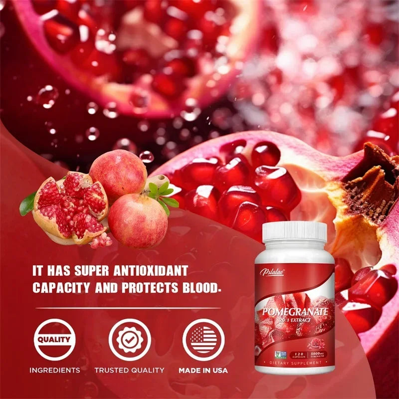 Pomegranate Extract - Strengthens The Immune System, Antioxidant,Supports Cardiovascular Health, for Heart Health Joint Support