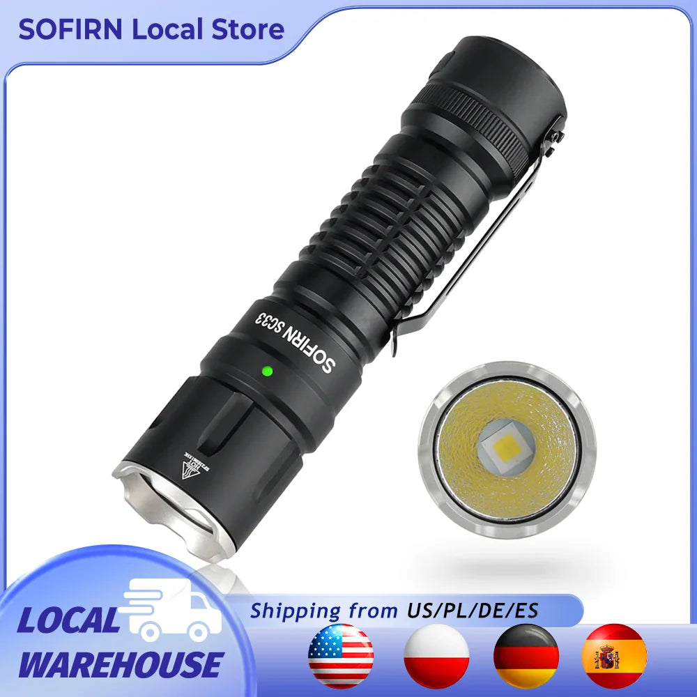 Sofirn SC33 XHP70.3 HI LED Flashlight 5200 Lumen USB C