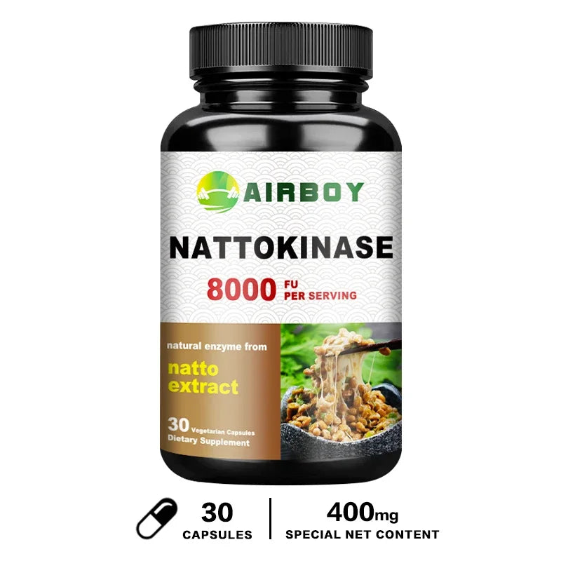 Nattokinase - Beauty and Skin Care, Promotes Blood Circulation, Maintains Blood Pressure Balance, Supports Heart Health